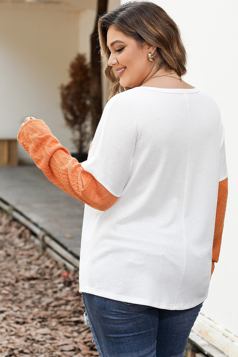 Plus Size Color Pumpkin Spice Top