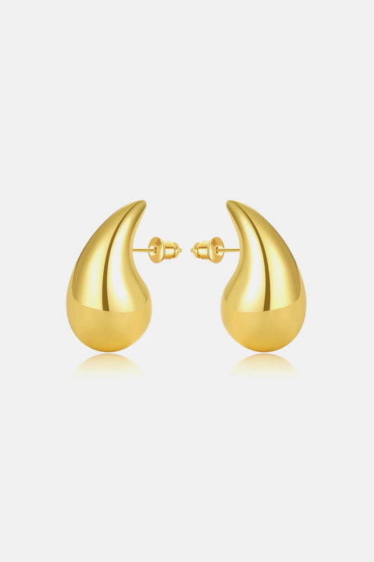 Water Drop Brass Earrings