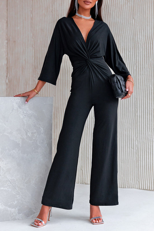 Twisted Plunge Jumpsuit