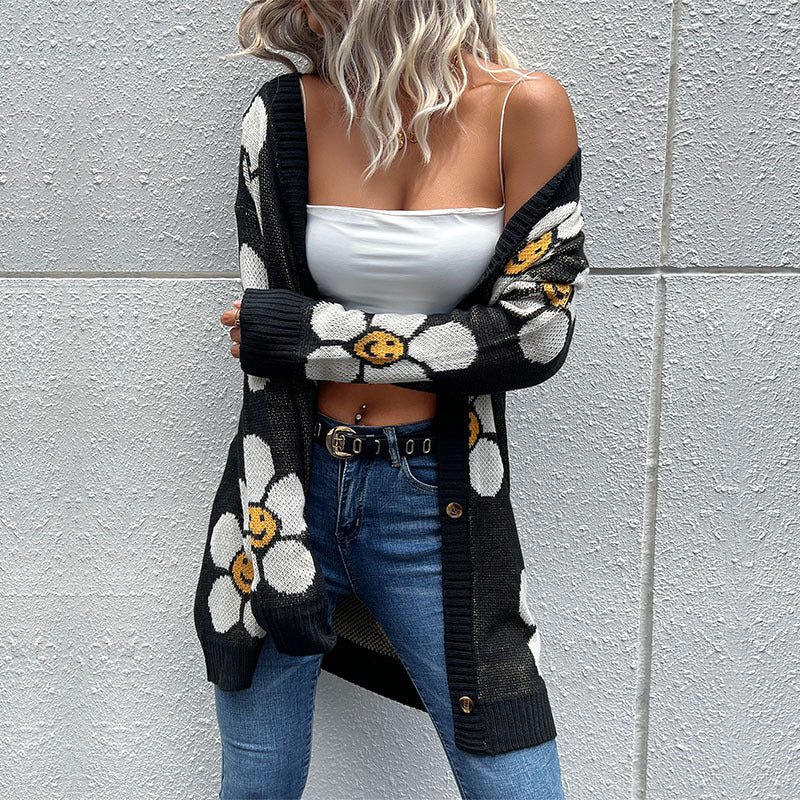 Floral Button Down Cardigan
