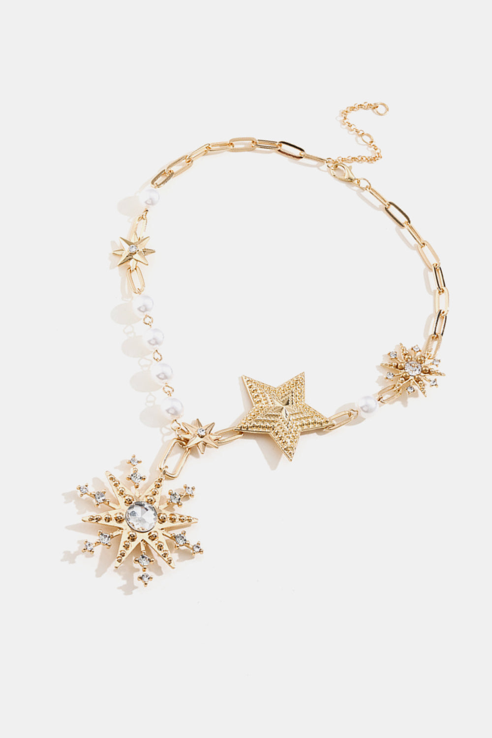 Pearl Star Shape Alloy Necklace