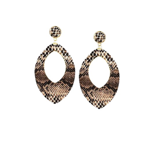 Snake Print Earrings